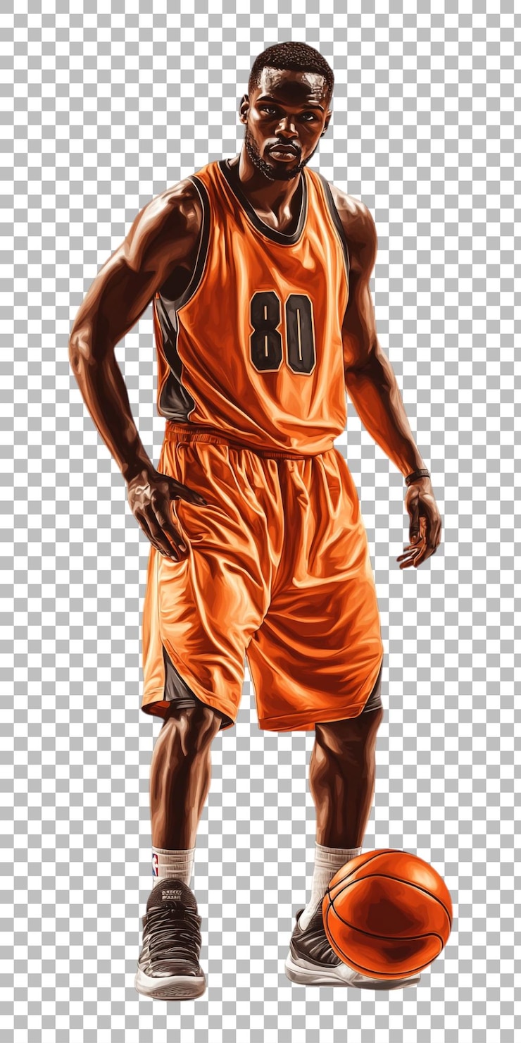 PSD un jugador de baloncesto con el número 66 en su camiseta