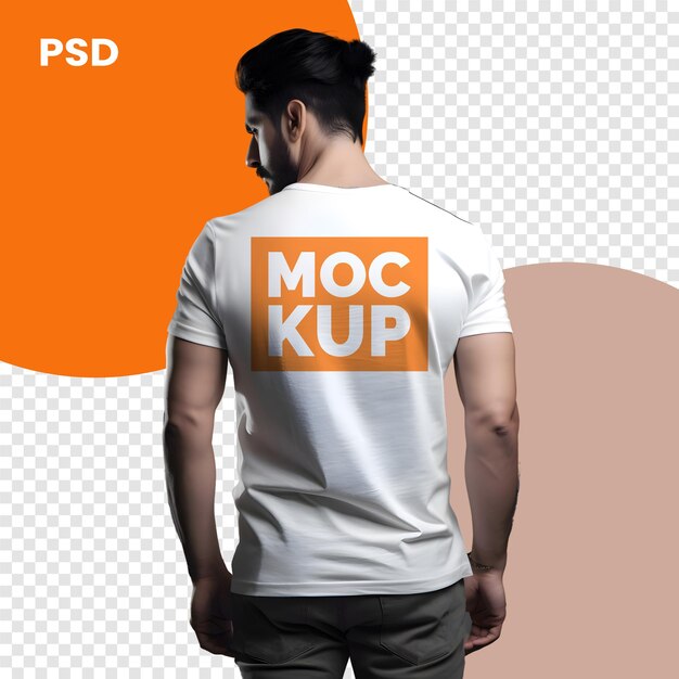 PSD jugador de fútbol en camiseta blanca mockup para el diseño psd mockup