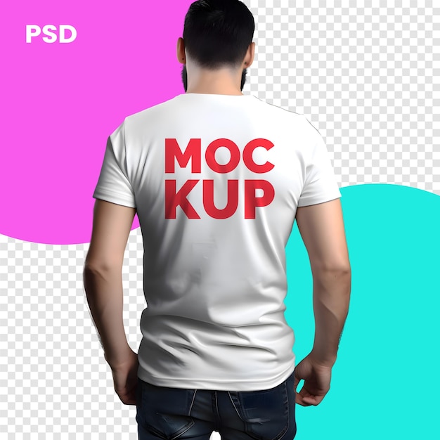 Jugador de fútbol masculino con camiseta blanca maqueta de vista delantera maqueta de psd