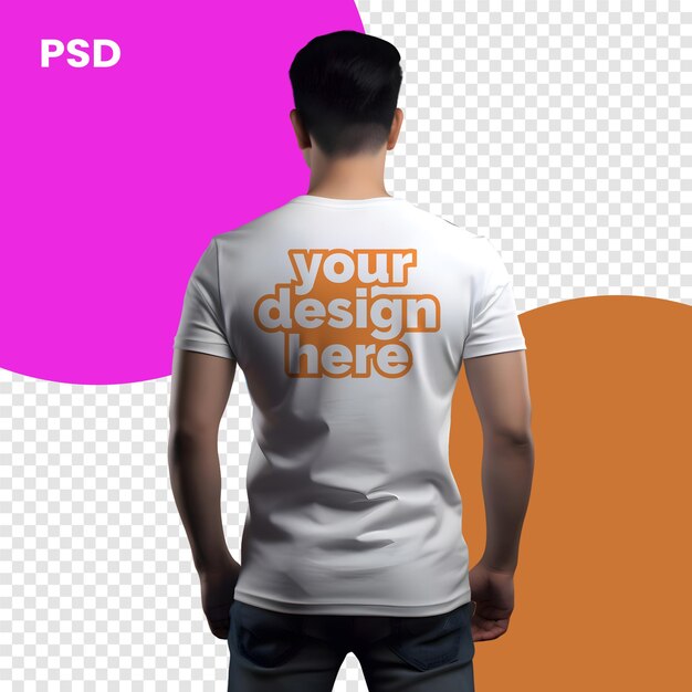 PSD jugador de fútbol masculino con camiseta blanca maqueta de vista delantera maqueta de psd