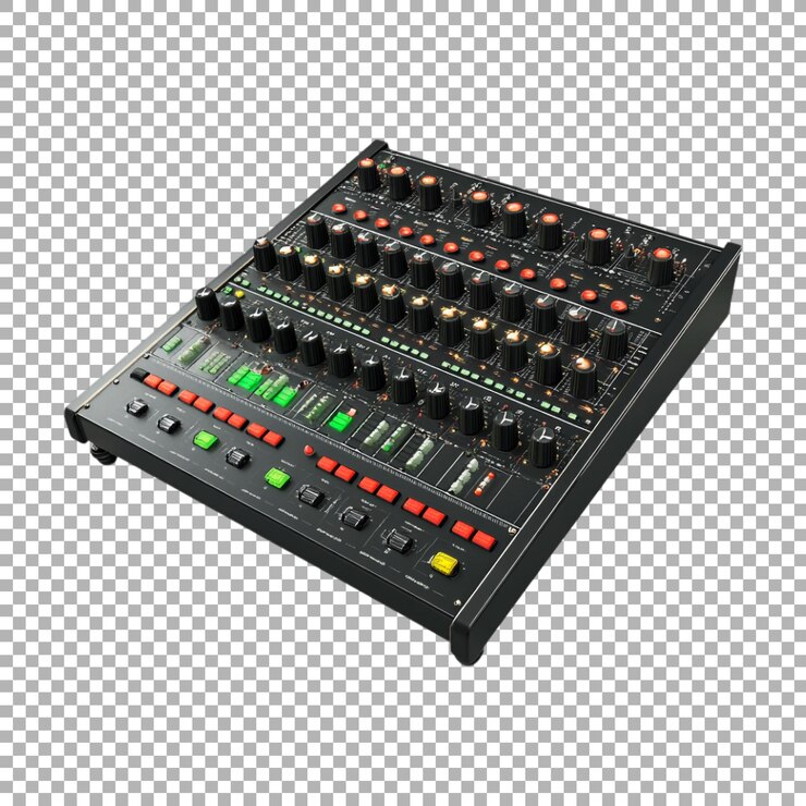 PSD jugador de música dj de png en un fondo transparente generado por ai