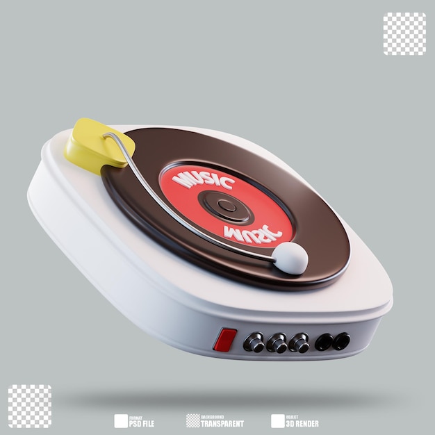 Jugador de vinilo de ilustración 3D 2