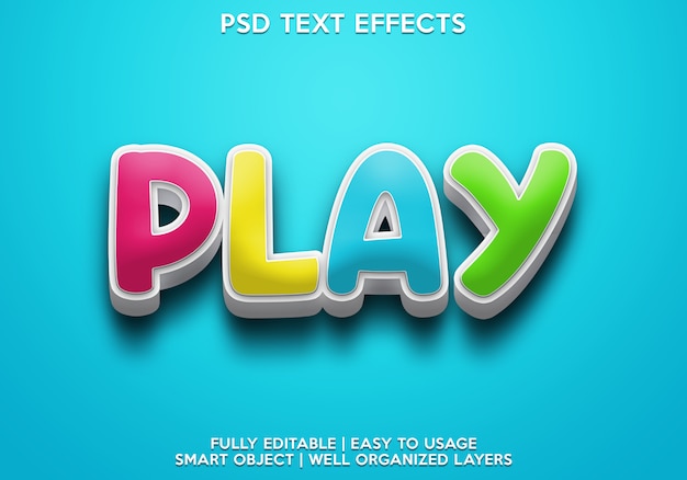 PSD jugar efecto de texto