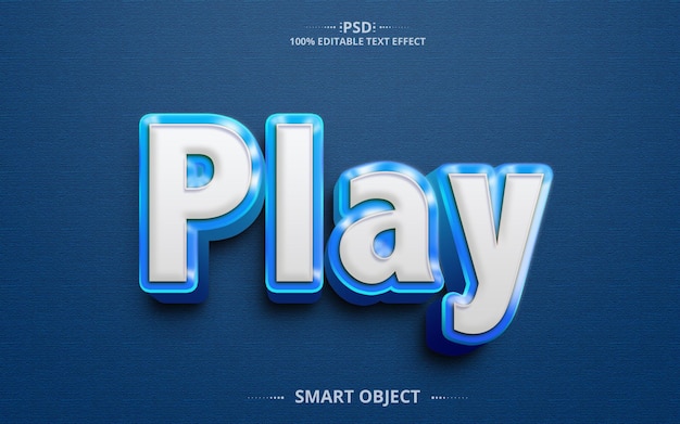 Jugar PSD buen efecto de texto editable en 3D