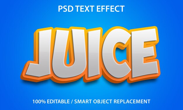 Jugo de efecto de texto editable