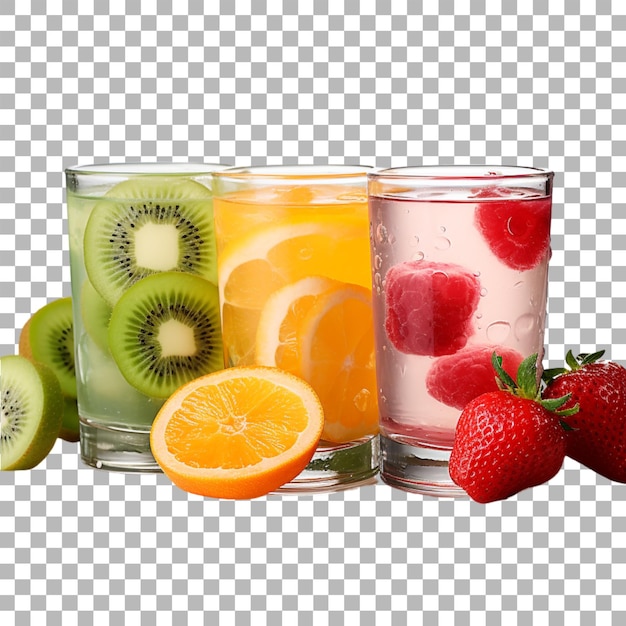 PSD jugo de frutas sobre un fondo transparente