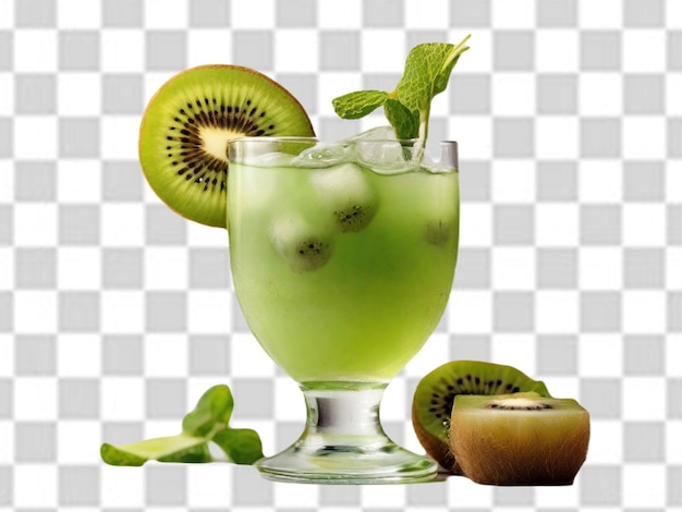 PSD jugo de kiwi y frutas png