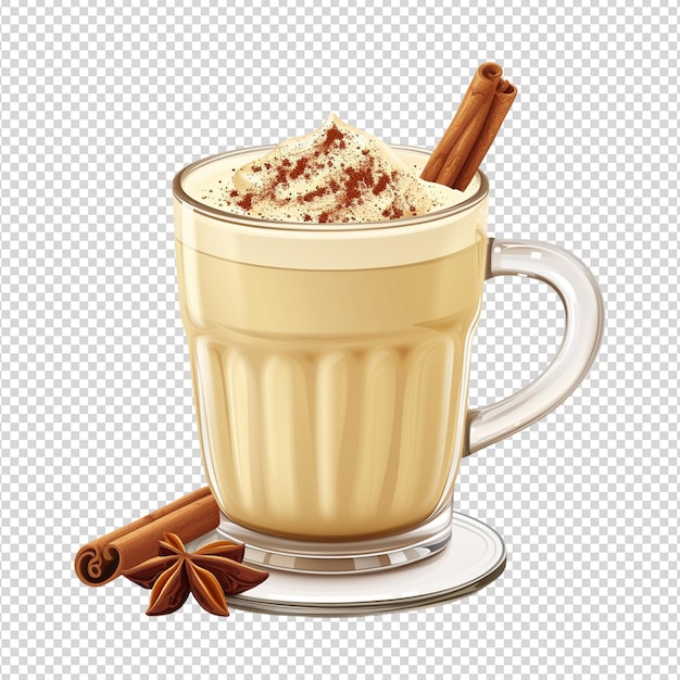 Jugo de mochan latte aislado en blanco