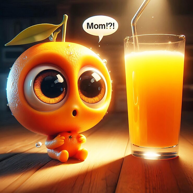 PSD jugo de naranja fresco en el vaso