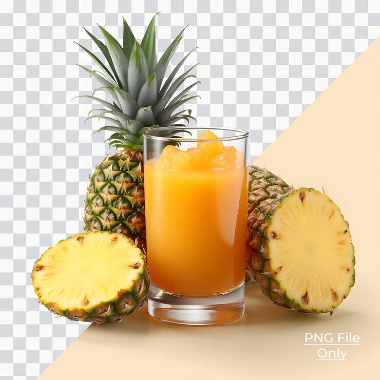 PSD jugo de piña suave y suave iluminación sólo png premium psd