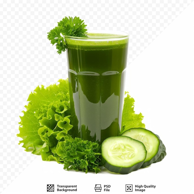 Jugo de vegetales verdes aislado en blanco