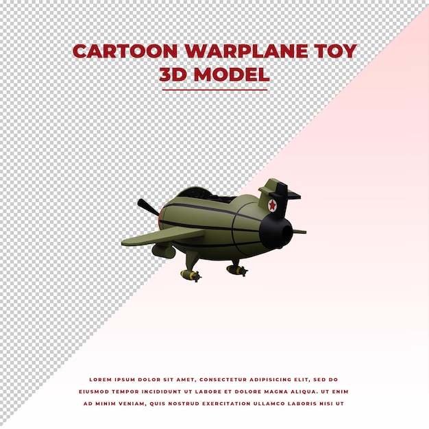 Juguete de avión de guerra de dibujos animados