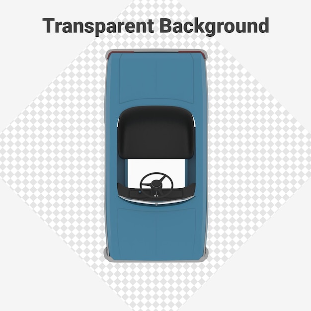 Juguete de coche con pedal aislado en fondo transparente