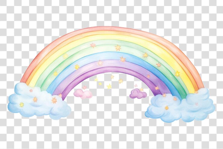 PSD juguete de la naturaleza con fondos de arco iris de png