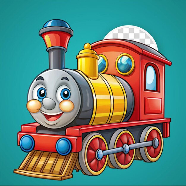 Juguete de tren png de fondo transparente en formato psd