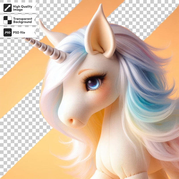 PSD juguete de unicornio psd sobre fondo transparente