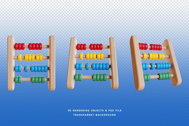 PSD juguetes 3d aislados representación 3d del día de los niños