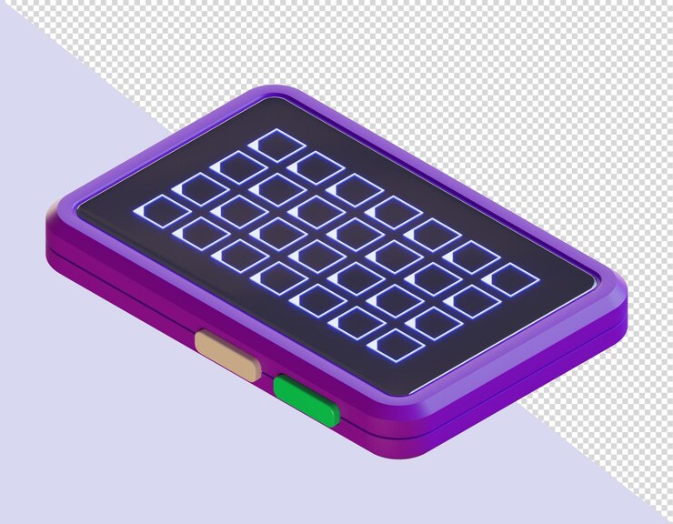 PSD juguetes electrónicos de bloques 3d