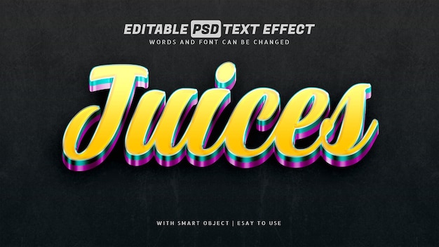 Juice 3d-texteffekt bearbeitbar