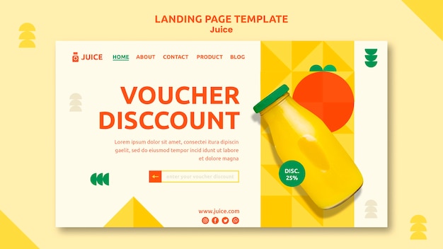 Juice Landing Page Web-Vorlage