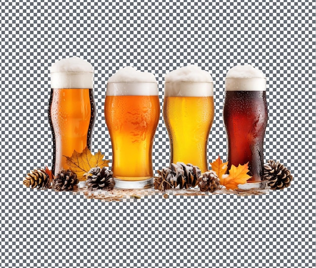 Juicy Winter Beer isolata su uno sfondo trasparente
