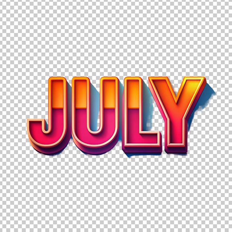 PSD juli-text-effekt