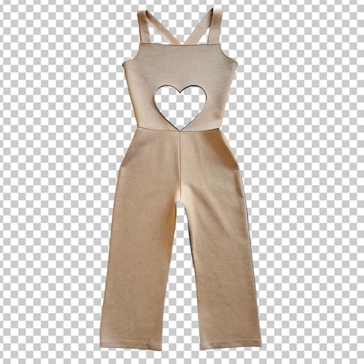 PSD jumpsuit com alças de ombro e bolsos laterais como roupa feminina