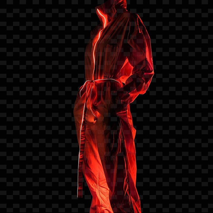 PSD jumpsuit con cintura a cintura fatta con miscela di polipropilene glo png abbigliamento di moda al neon unico