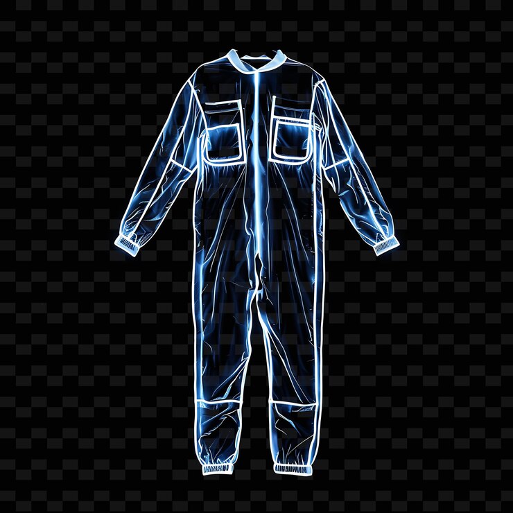 PSD jumpsuit con estilo romper hecho con mezcla de polipropileno glo png ropa de moda de neón única