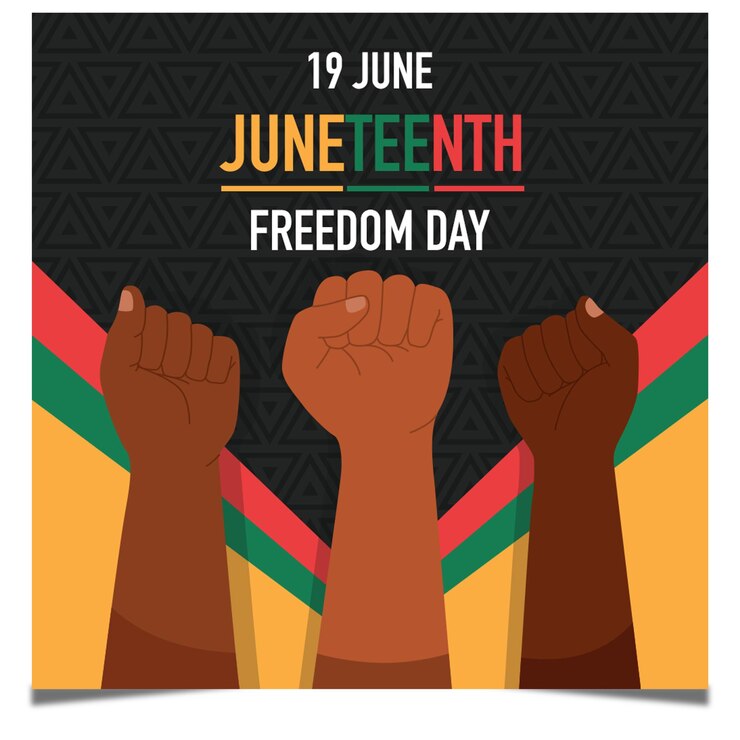 Juneteenth diseño de plantilla de redes sociales publicación de instagram publicación de facebook cartel de junio