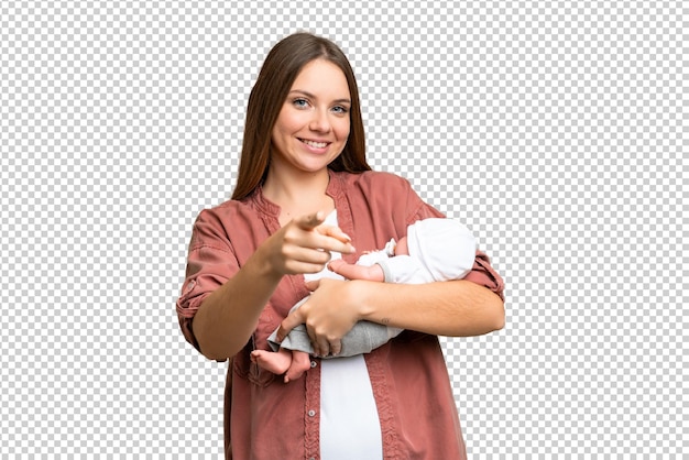 Junge blonde Frau über isolierter Chroma-Schlüssel-Hintergrund
