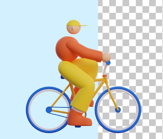 Junge fährt Fahrrad für leeren Staat