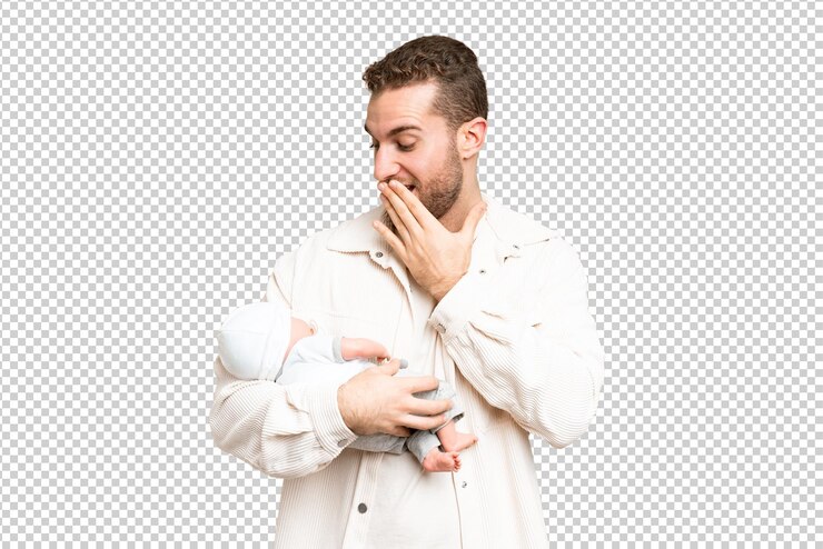 PSD junge, hübsche, blonde mann über isolierter chroma-schlüssel-hintergrund