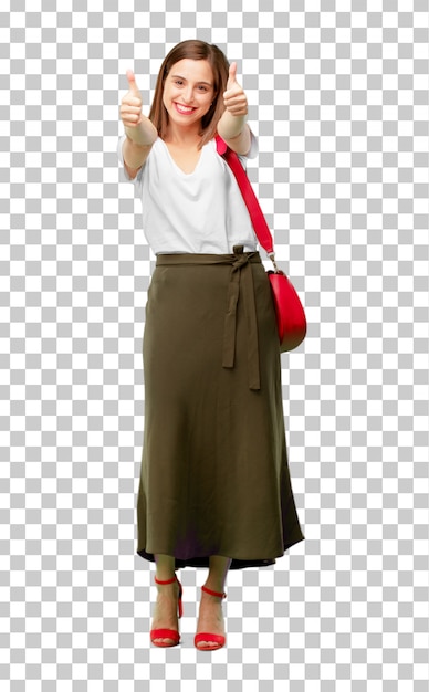 Junge hübsche und elegante Frau schneiden bereit, in Ihr zu setzen