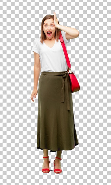 Junge hübsche und elegante Frau schneiden bereit, in Ihr zu setzen