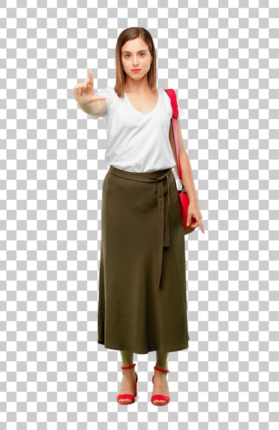 Junge hübsche und elegante Frau schneiden bereit, in Ihr zu setzen