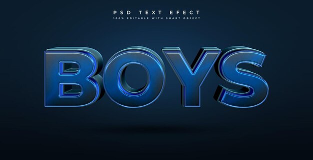 PSD jungen 3d-texteffekt