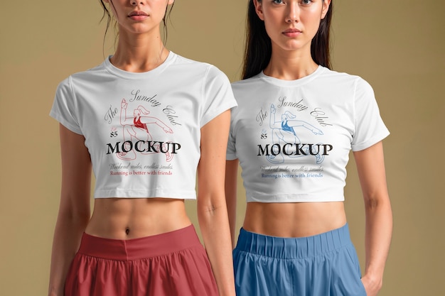 Junges Model posiert in einem Studio-Mockup
