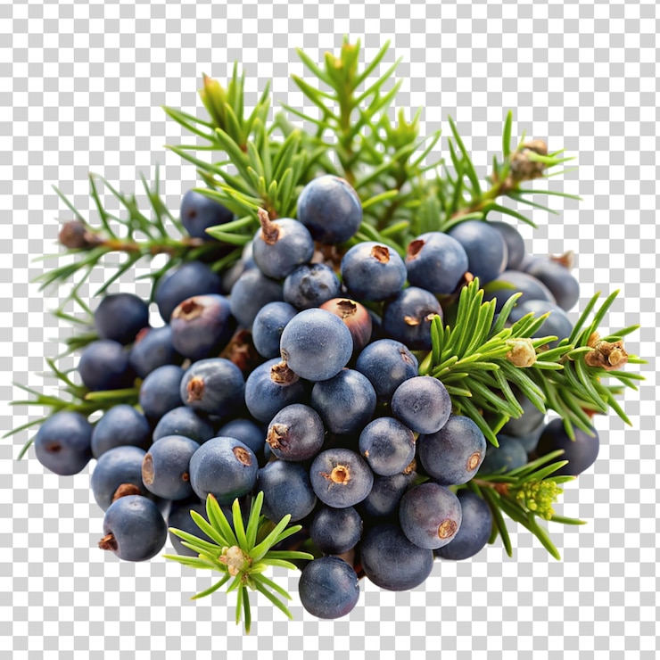 PSD juniper berries isolated on transparent background