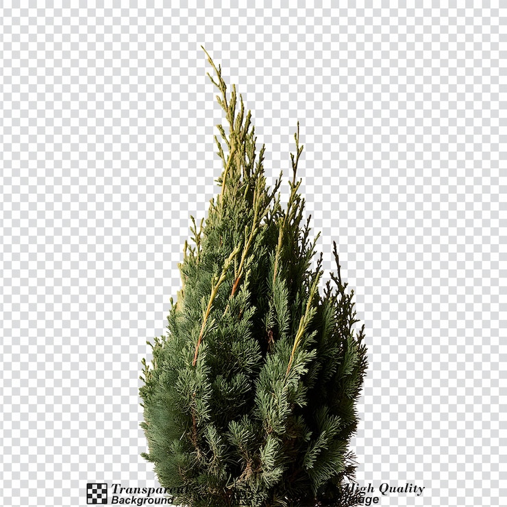 PSD juniperus chinensis isolated on transparent background