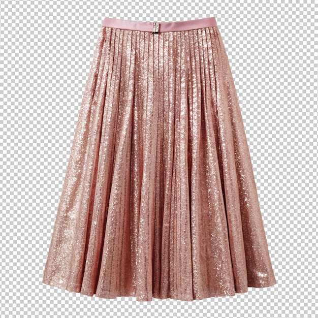 PSD une jupe rose sur un fond transparent