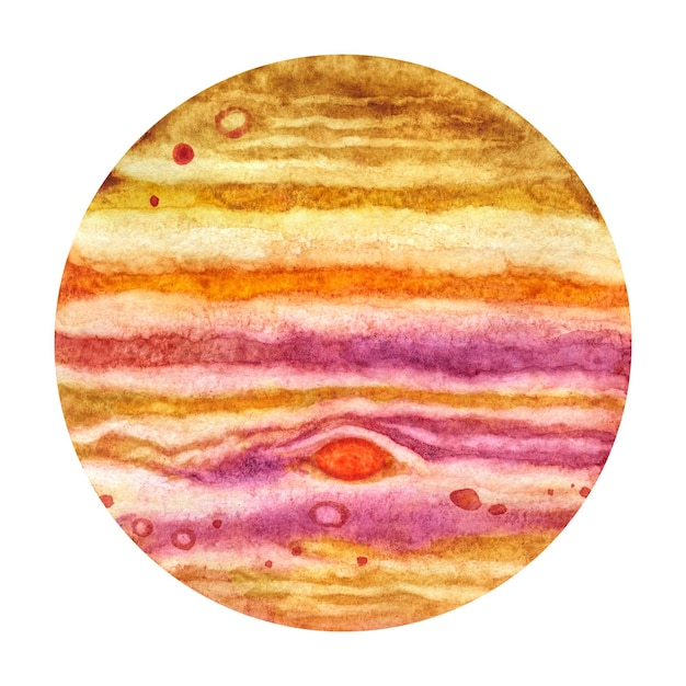 PSD jupiter à l'aquarelle