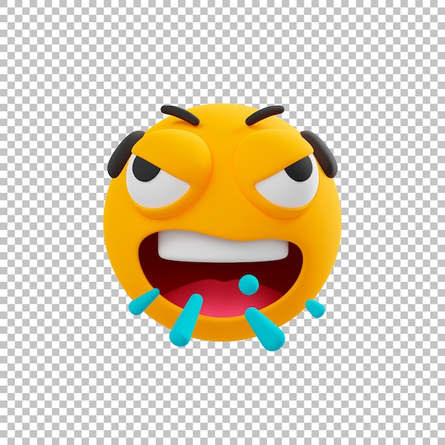 jurar emoticon 3d ícone emoji