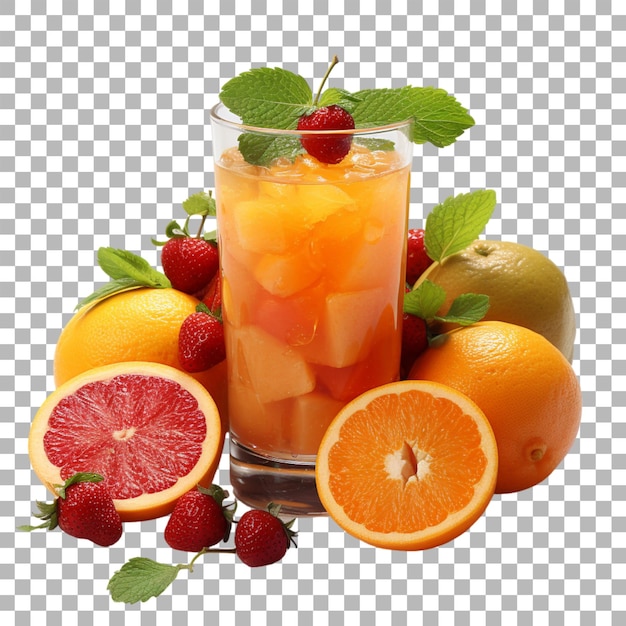 PSD jus de fruits sur fond transparent