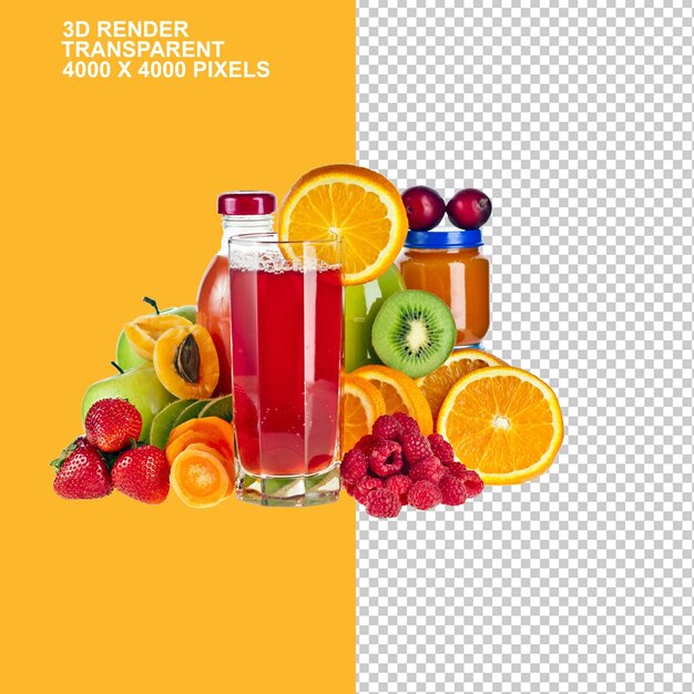 PSD jus de fruits frais jus de fruits pommes