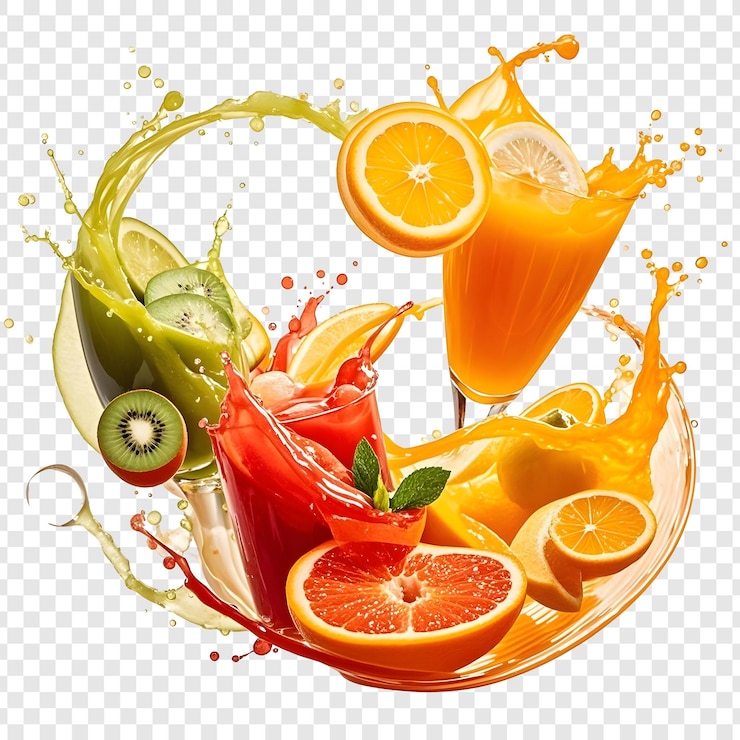 PSD des jus de fruits rafraîchissants