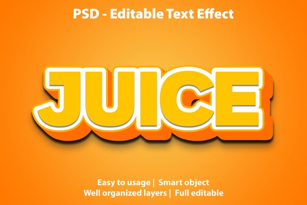 PSD jus de texte modifiable premium juice