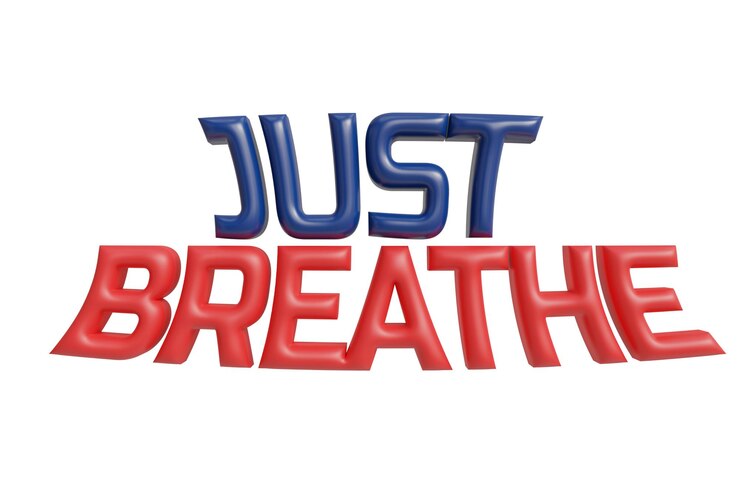 PSD just breathe 3d lettering
