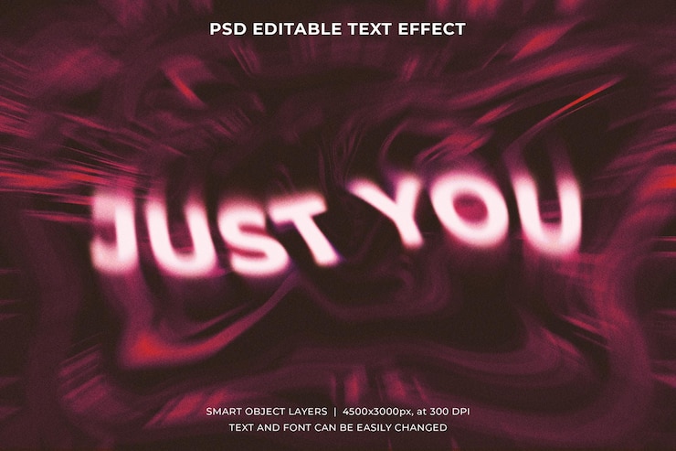 PSD juste ton effet de texte