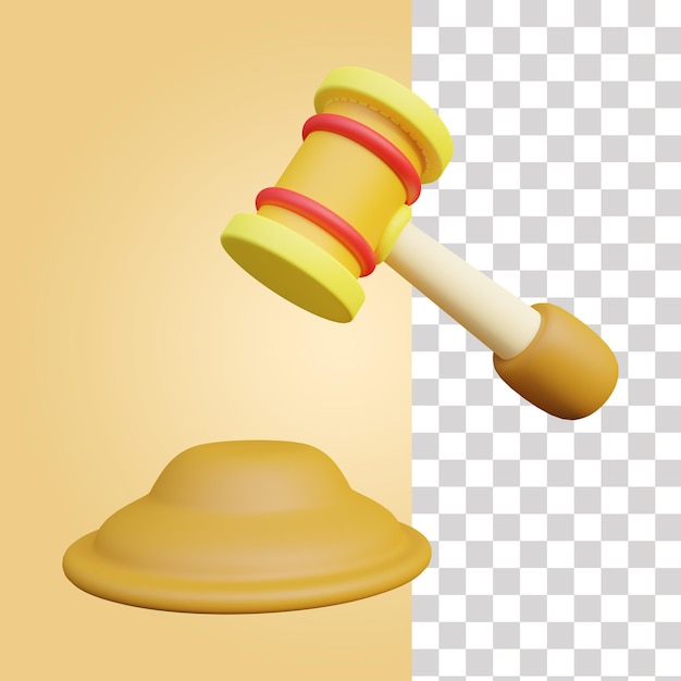 Justice Marteau Icône 3d